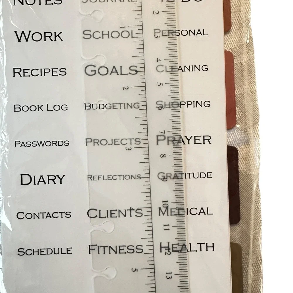 Half Letter Planner Inserts Lined Refill 3 Hole Punched Tab for Daily Goals Work